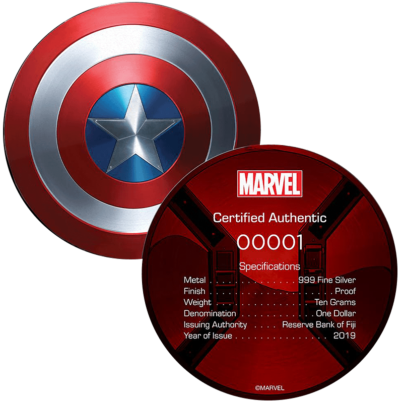 10 Gram Captain America Shield Silver Coin 2019 Td Precious Metals 10 Gram Captain America Shield Silver Coin 2019 Td Precious Metals